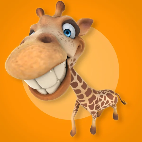 Roliga tecknade giraff — Stockfoto