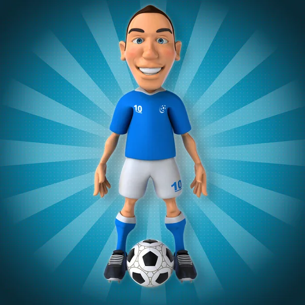 Cartoon voetballer — Stockfoto