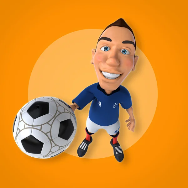 Cartoon voetballer — Stockfoto