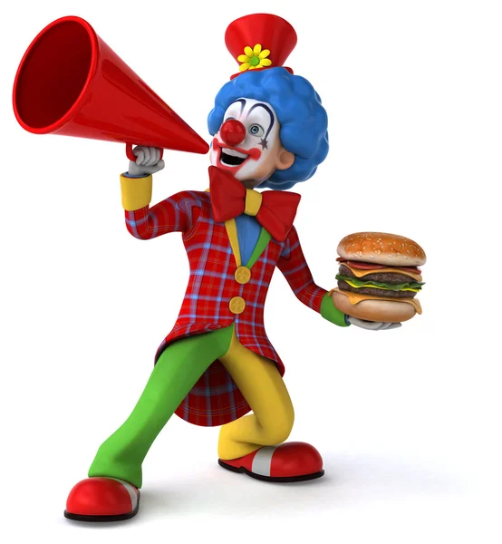 Leuke cartoon clown — Stockfoto