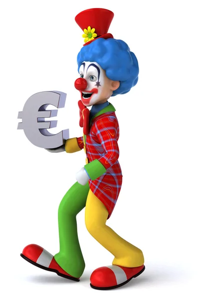 Divertente clown cartone animato — Foto Stock