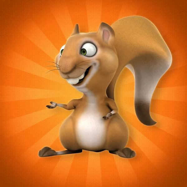 Fun cartoon squirrel — Stock Photo, Image