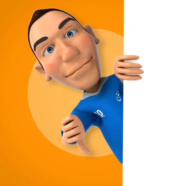 Cartoon voetballer — Stockfoto