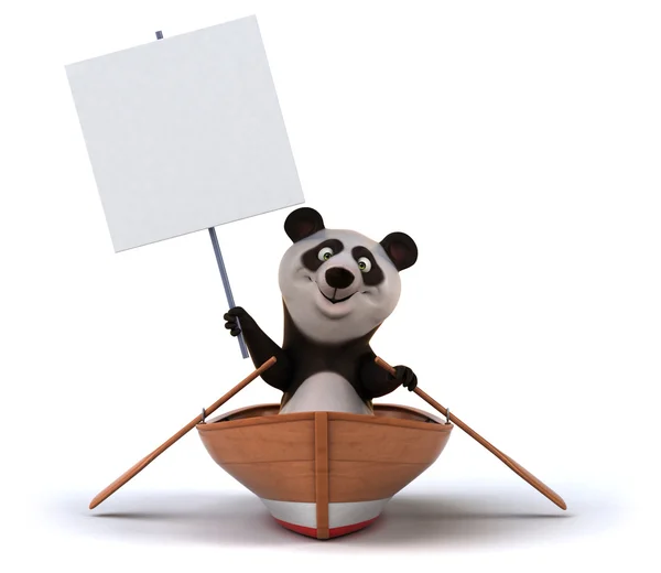 Divertido panda dos desenhos animados — Fotografia de Stock