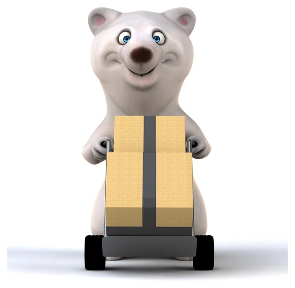 Divertente orso cartone animato — Foto Stock