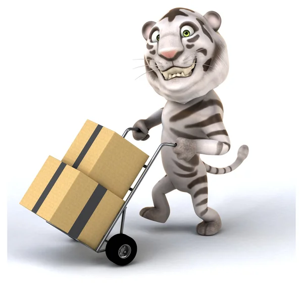 Fun cartoon tiger — Stock Photo, Image