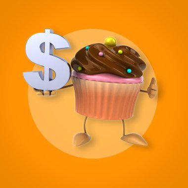 Lezzetli karikatür Cupcake