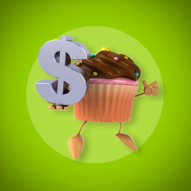 Lezzetli karikatür Cupcake