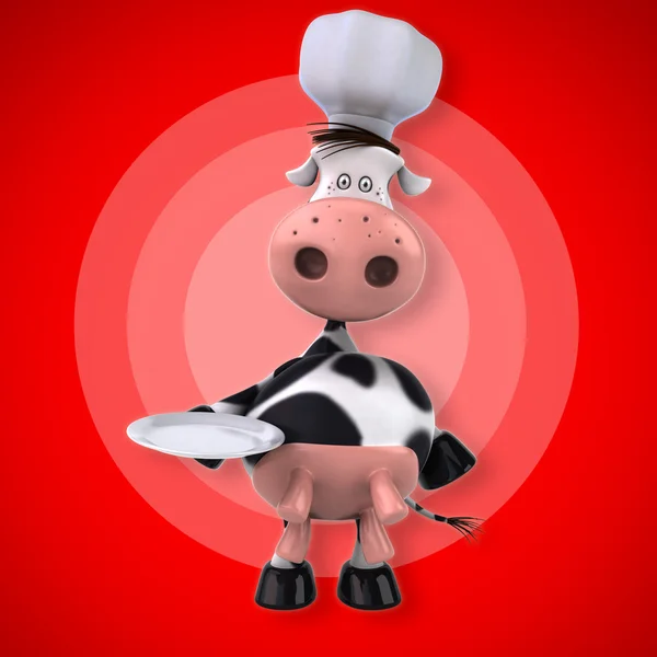 Vaca engraçada dos desenhos animados — Fotografia de Stock