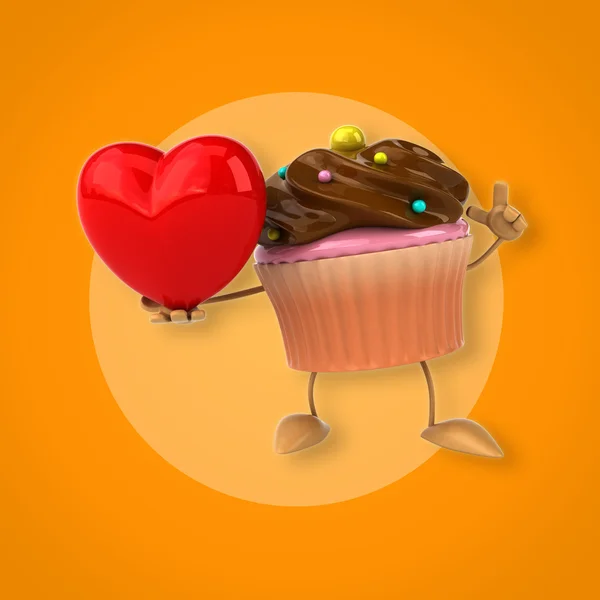 Gustoso cartone animato Cupcake — Foto Stock