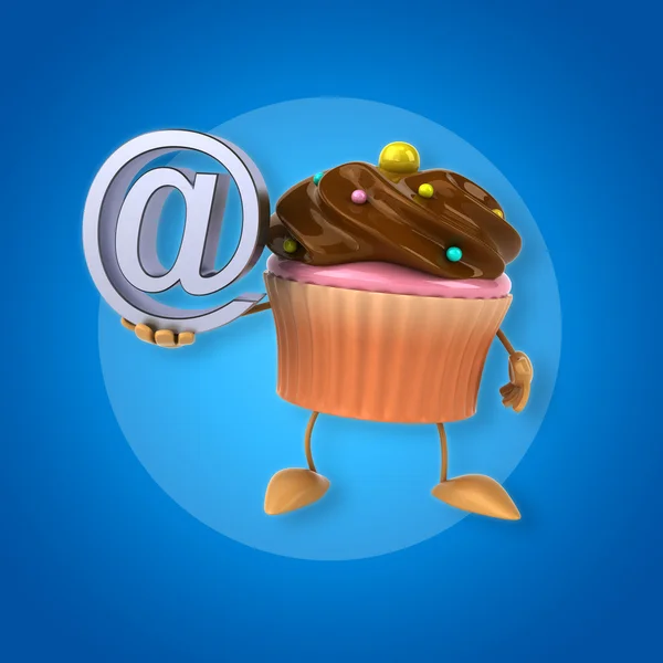 Leckerer Cartoon-Cupcake — Stockfoto