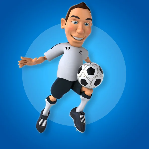 Cartoon voetballer — Stockfoto