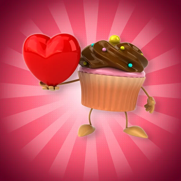 Smakelijke cartoon Cupcake — Stockfoto