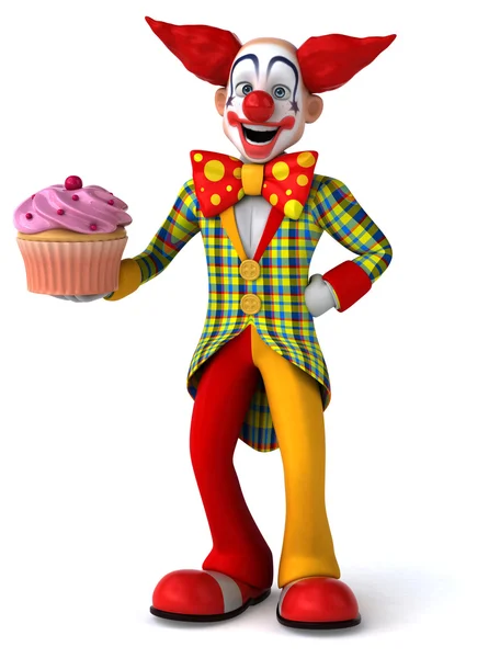 Divertente clown cartone animato — Foto Stock