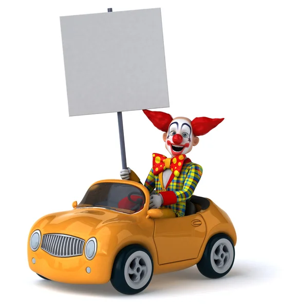 Spaß Cartoon Clown — Stockfoto