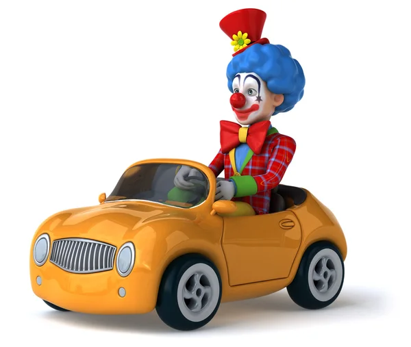 Divertente clown cartone animato — Foto Stock