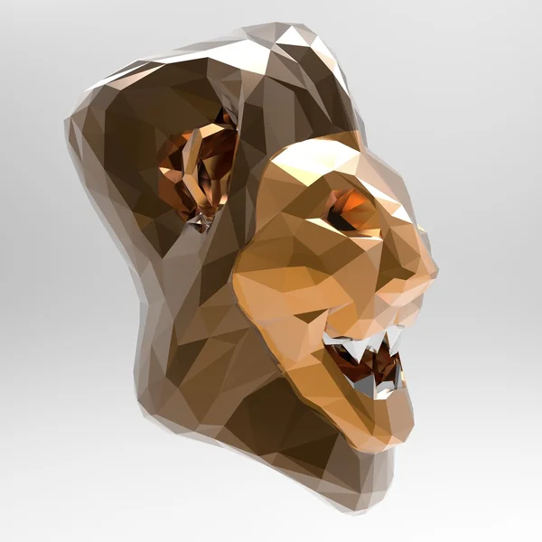 Polygonal Lion head — Stock Photo, Image