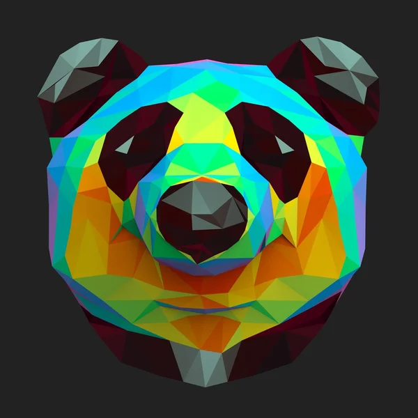 Ilustración polivinílica baja de Panda — Foto de Stock