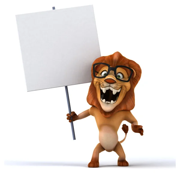 Fun cartoon lion — Stock Photo, Image