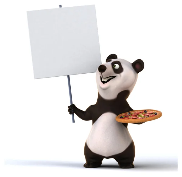 Divertido panda dos desenhos animados — Fotografia de Stock