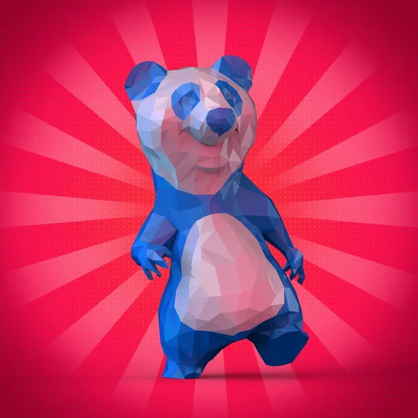 Ilustracja Low poly Panda — Zdjęcie stockowe