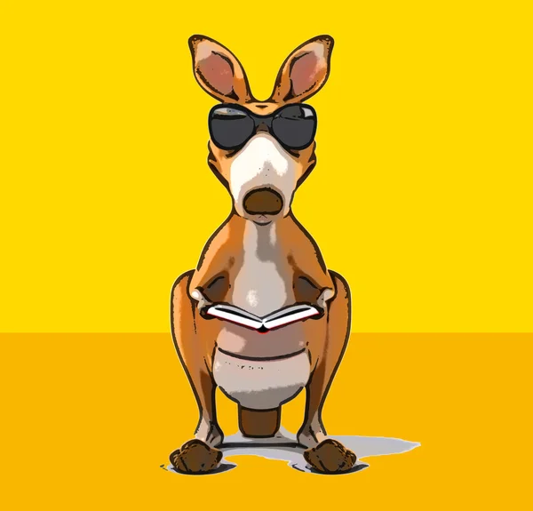 Funny cartoon kangaroo — Stock Photo, Image