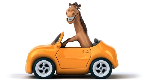 Fun cartoon horse — Stock Photo, Image