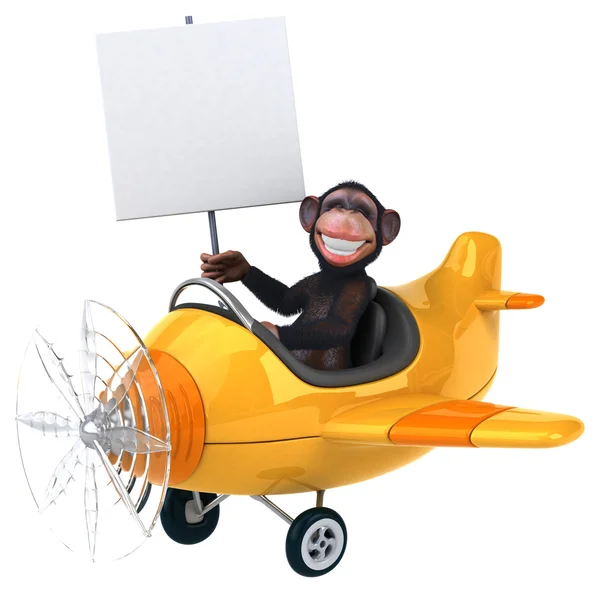 Divertido mono de dibujos animados —  Fotos de Stock