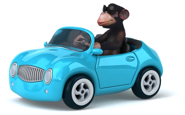 Macaco dos desenhos animados divertidos — Fotografia de Stock