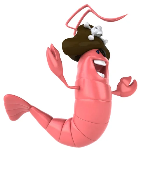 Fun cartoon shrimp — Stock Photo, Image