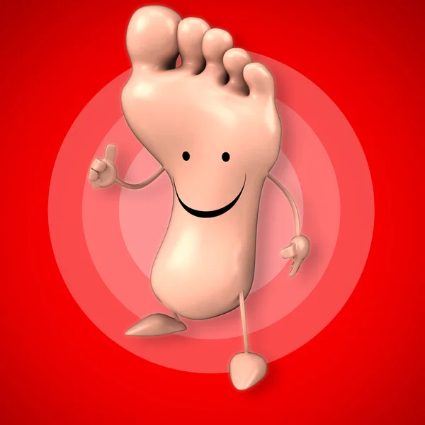 Fun cartoon foot — Stock Photo, Image