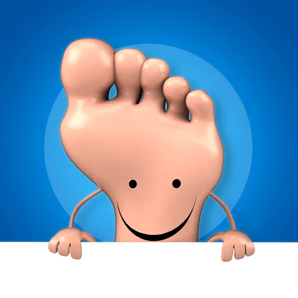 Fun cartoon foot — Stock Photo, Image