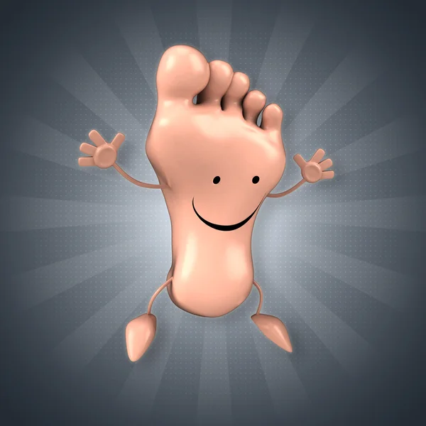 Fun cartoon foot — Stock Photo, Image