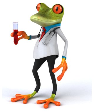 Eğlenceli çizgi film kurbağa