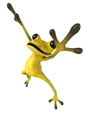 Eğlenceli çizgi film kurbağa