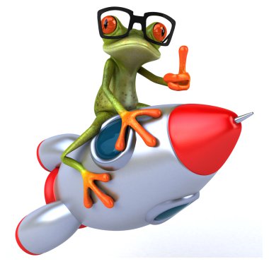 Eğlenceli çizgi film kurbağa
