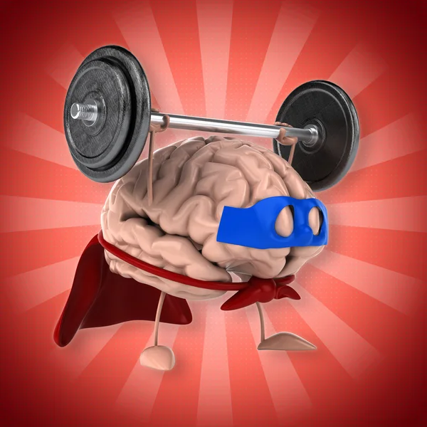 Cartoni animati Super cervello — Foto Stock