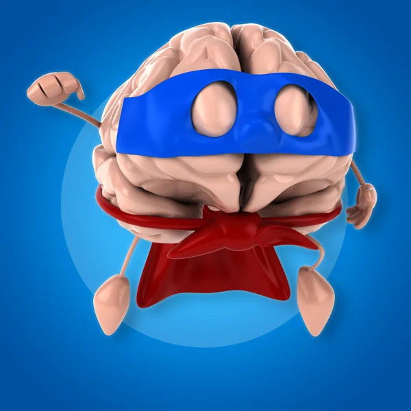 Cartoon Super brain — Stock Photo, Image