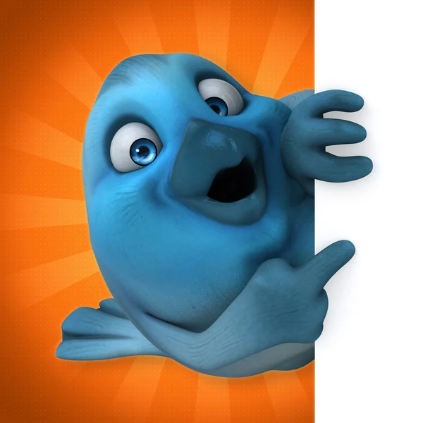 Grappige cartoon Blue bird — Stockfoto