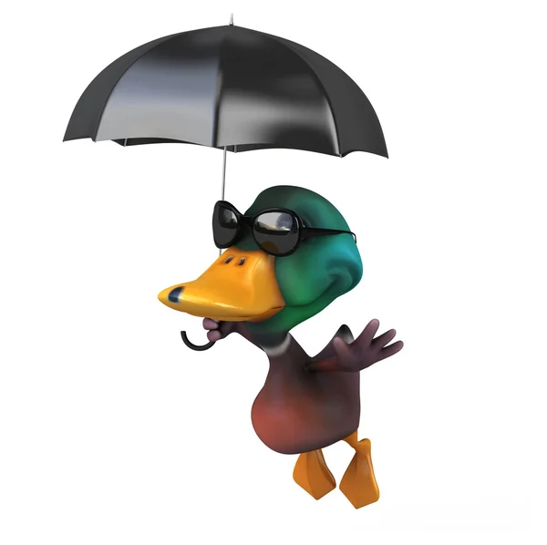 Funny cartoon duck — Stock Photo, Image