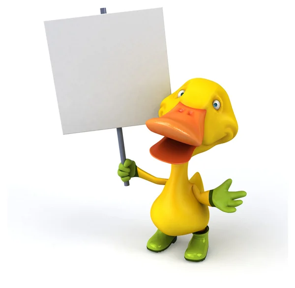 Zabawna cartoon kaczka — Zdjęcie stockowe