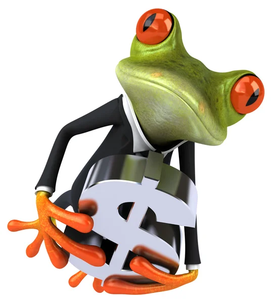 Fun cartoon frog — Stock Photo, Image