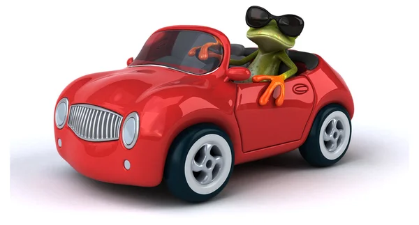 Fun cartoon frog — Stock Photo, Image