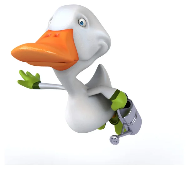 Pato engraçado dos desenhos animados — Fotografia de Stock
