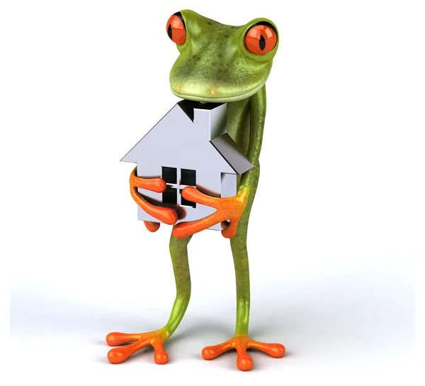 Spaß Cartoon-Frosch — Stockfoto