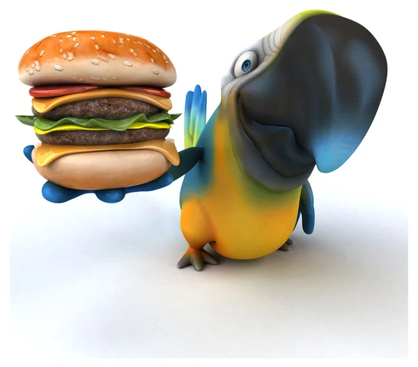 Fun cartoon parrot — Stock Photo, Image