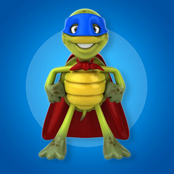 Cartoon Super turtle — Stock Photo, Image