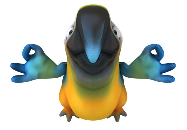 Fun cartoon parrot — Stock Photo, Image