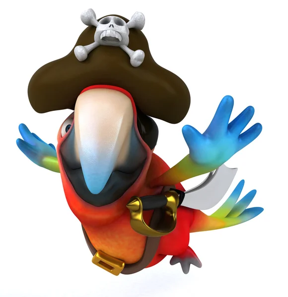 Leuke cartoon parrot — Stockfoto