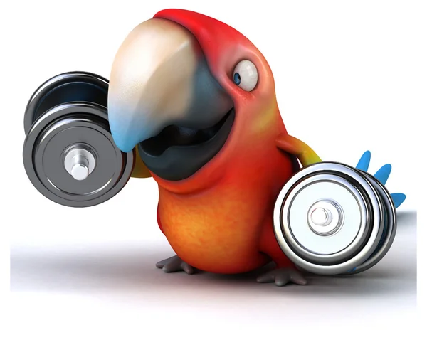 Fun cartoon parrot — Stock Photo, Image